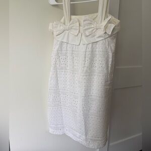 Lilly Pulitzer White Sleeveless Square Neck Sundress